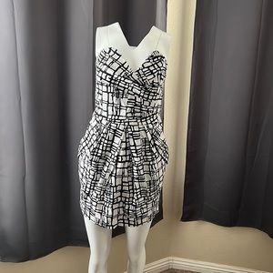 Ark & Co. Strapless geometric print mini dress